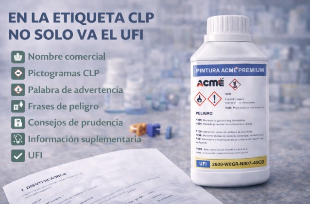 Información obligatoria en la etiqueta CLP según el Reglamento 1272/2008