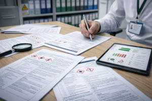 Revisión de fichas de datos de seguridad durante inspecciones REACH centradas en estructura y calidad de la información