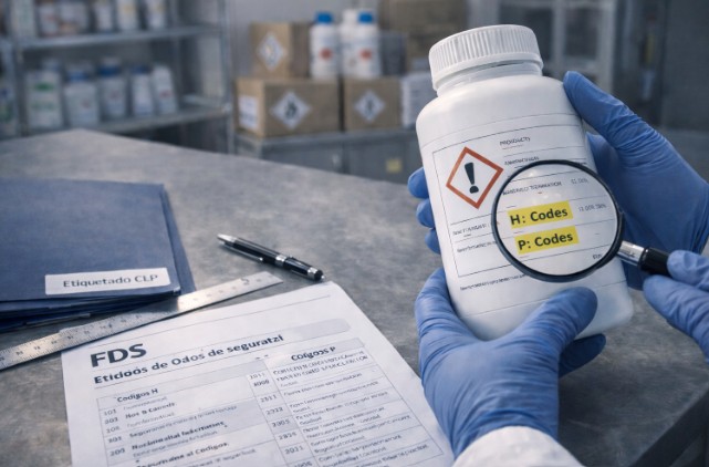 Uso de códigos H y P en la etiqueta CLP y posibilidad de indicar solo el texto completo de las frases