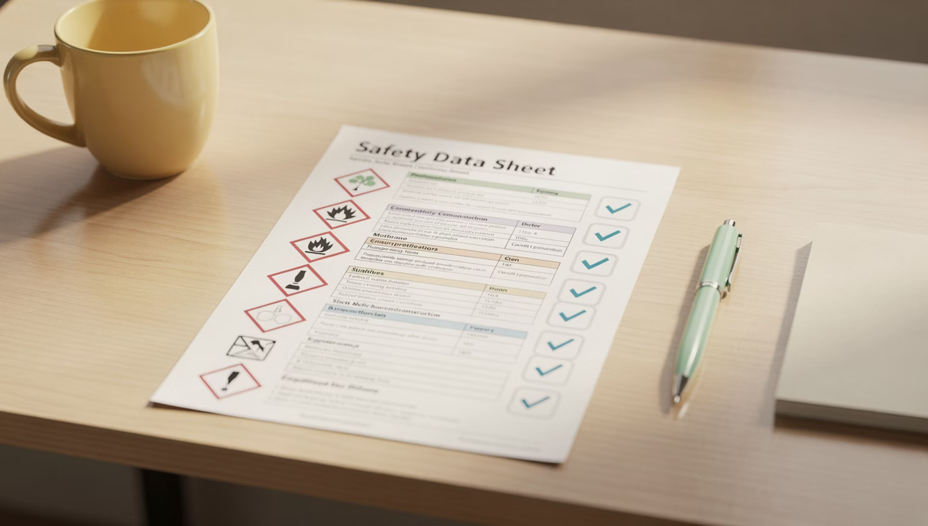 Checklist para verificar Fichas de Datos de Seguridad según el Reglamento UE 2020/878