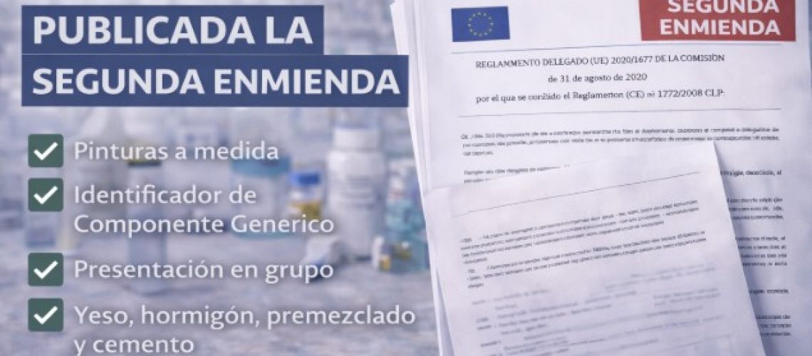 Segunda enmienda del Anexo VIII del Reglamento CLP sobre notificación armonizada