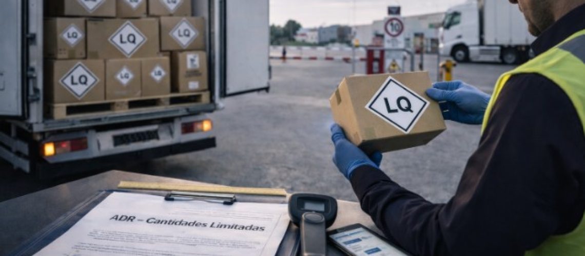 Transporte de mercancías peligrosas acogido a la exención de cantidades limitadas del ADR mediante embalajes LQ