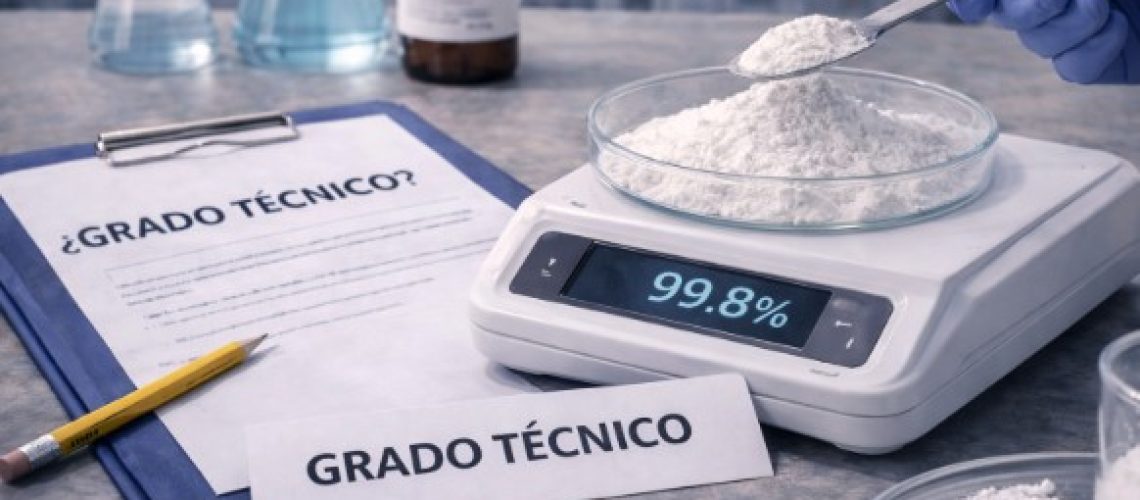 Grado técnico y niveles de pureza en sustancias químicas para uso industrial